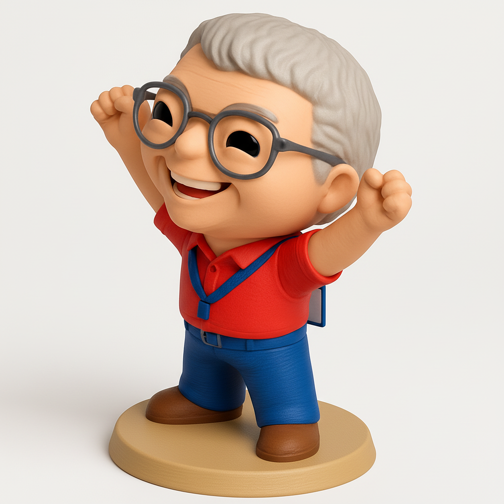 face to 3d model ai-3D portrait printing from photo_The Cheerful Champion: Bring Joy to Your Desk!