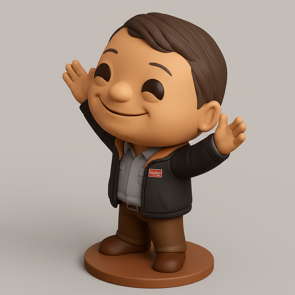 face to 3d model ai-3D portrait printing from photo_Friendly Welcoming Character Desk Buddy