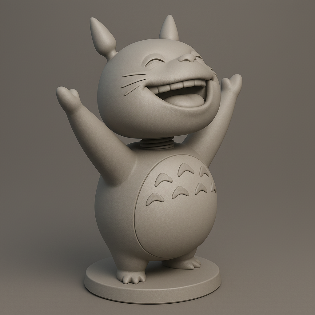 silhouette 3d printer maker-3d portrait printing_Joyful Character Figurine for 3D Printing