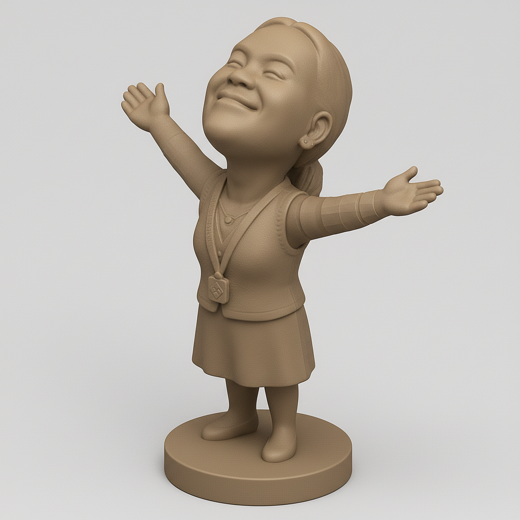 face anatomy 3d model-create 3d face model from photo_Joyful Celebratory Figure