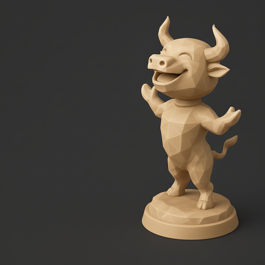 face anatomy 3d model-create 3d face model from photo_Investment Decor: Low Poly Bull & Bear Market Duo