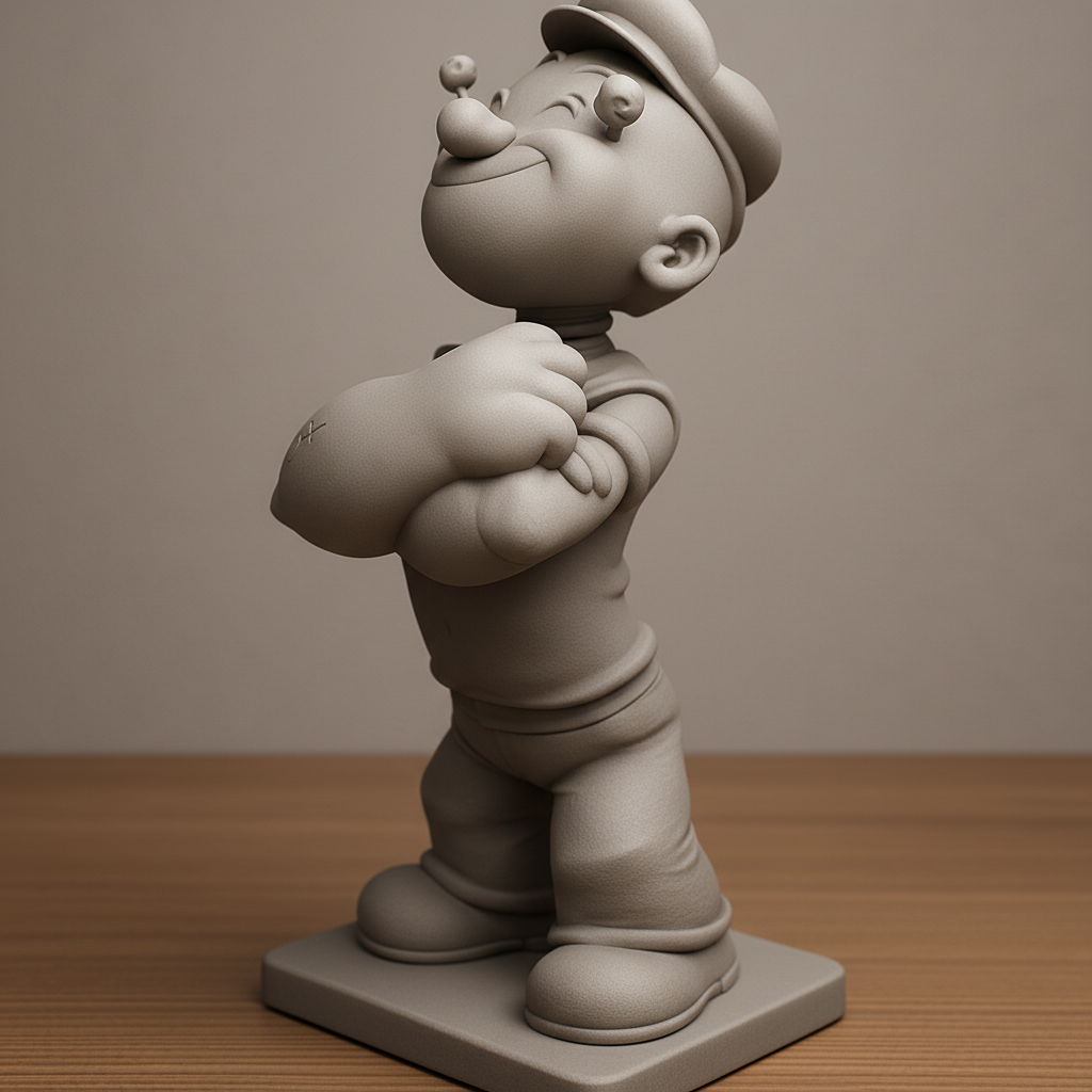 silhouette 3d printer maker-3d portrait printing_Charming Cartoon Character 3D Model