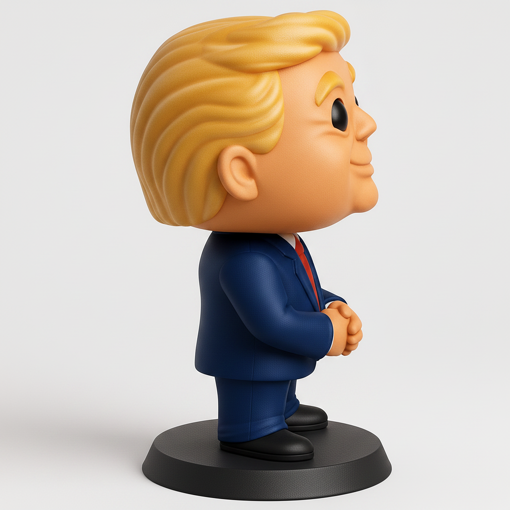 face to 3d model ai-3D portrait printing from photo_Iconic Leader Funko-Style Collectible Model