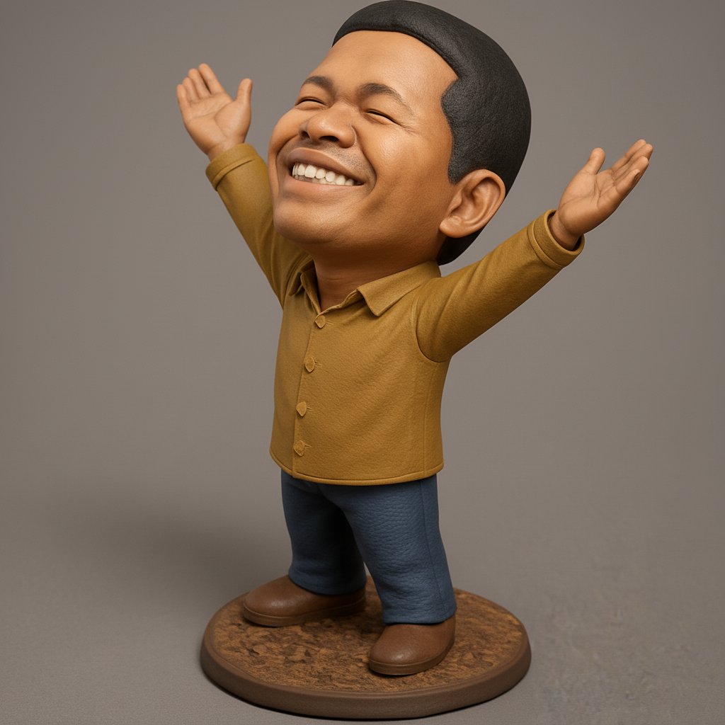 face anatomy 3d model-create 3d face model from photo_Joyful Celebration Figure - Embrace Happiness in 3D!