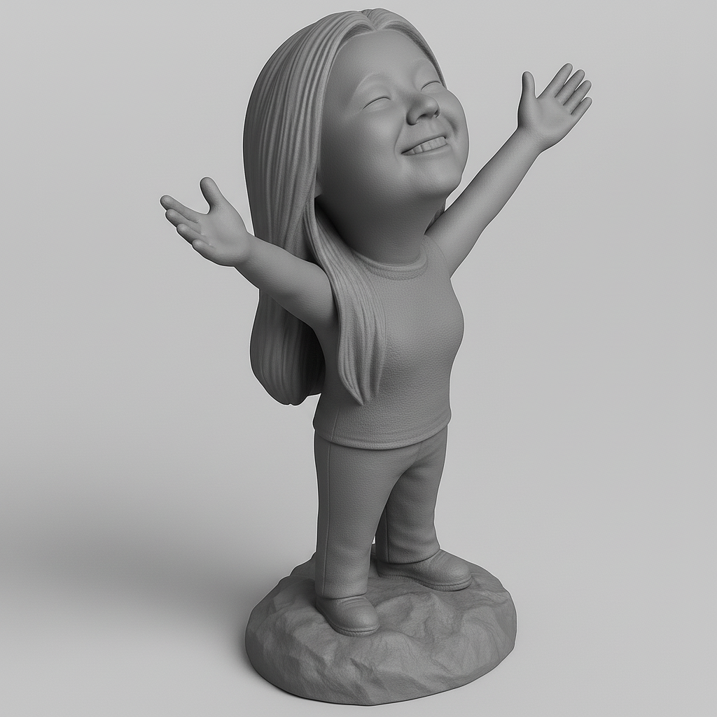 face anatomy 3d model-create 3d face model from photo_Joyful Embrace Figurine