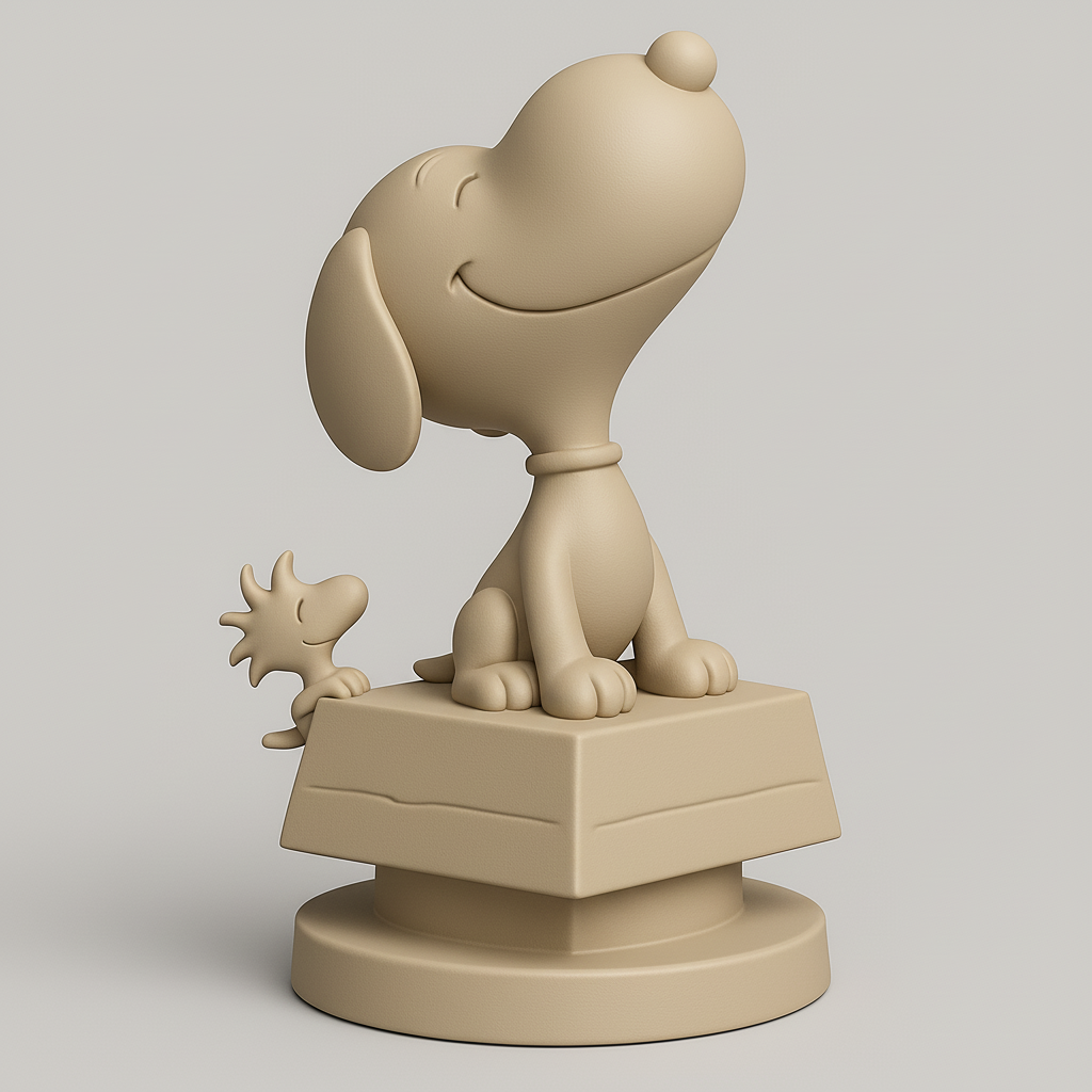 face anatomy 3d model-create 3d face model from photo_Joyful Cartoon Dog Figurine