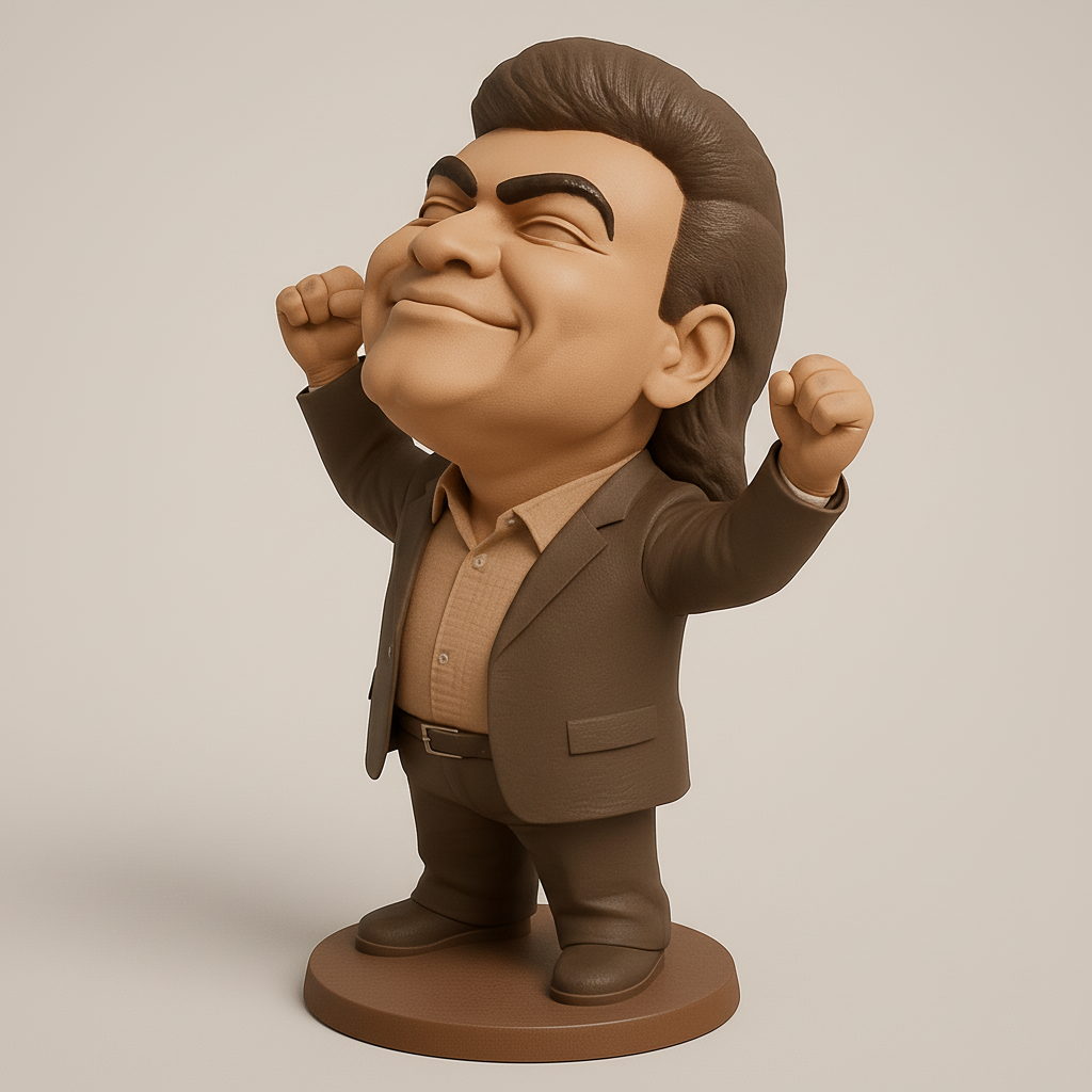 silhouette 3d printer maker-3d portrait printing_Triumphant Victory Figure: Celebrate Every Win!