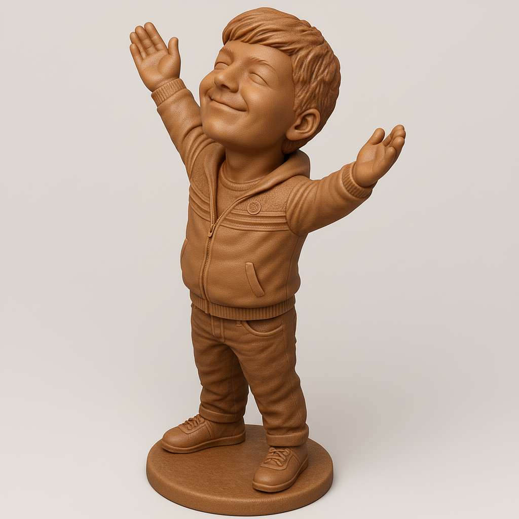 face anatomy 3d model-create 3d face model from photo_Cheerful Child 3D Model for Printing