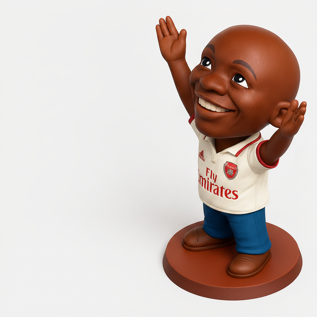 face to 3d model ai-3D portrait printing from photo_Arsenal Fan Joy: Print & Display This Cheerful Bobblehead!