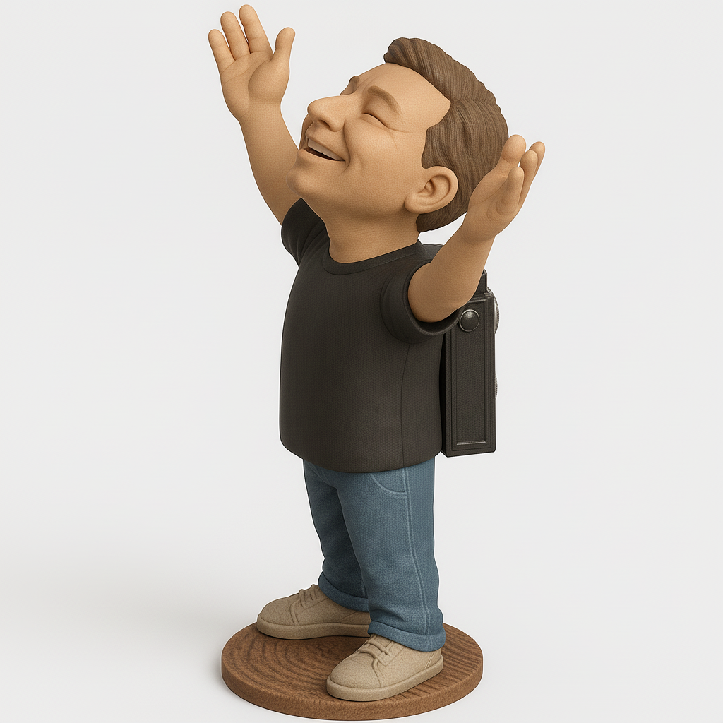 face anatomy 3d model-create 3d face model from photo_Joyful Photographer Figurine