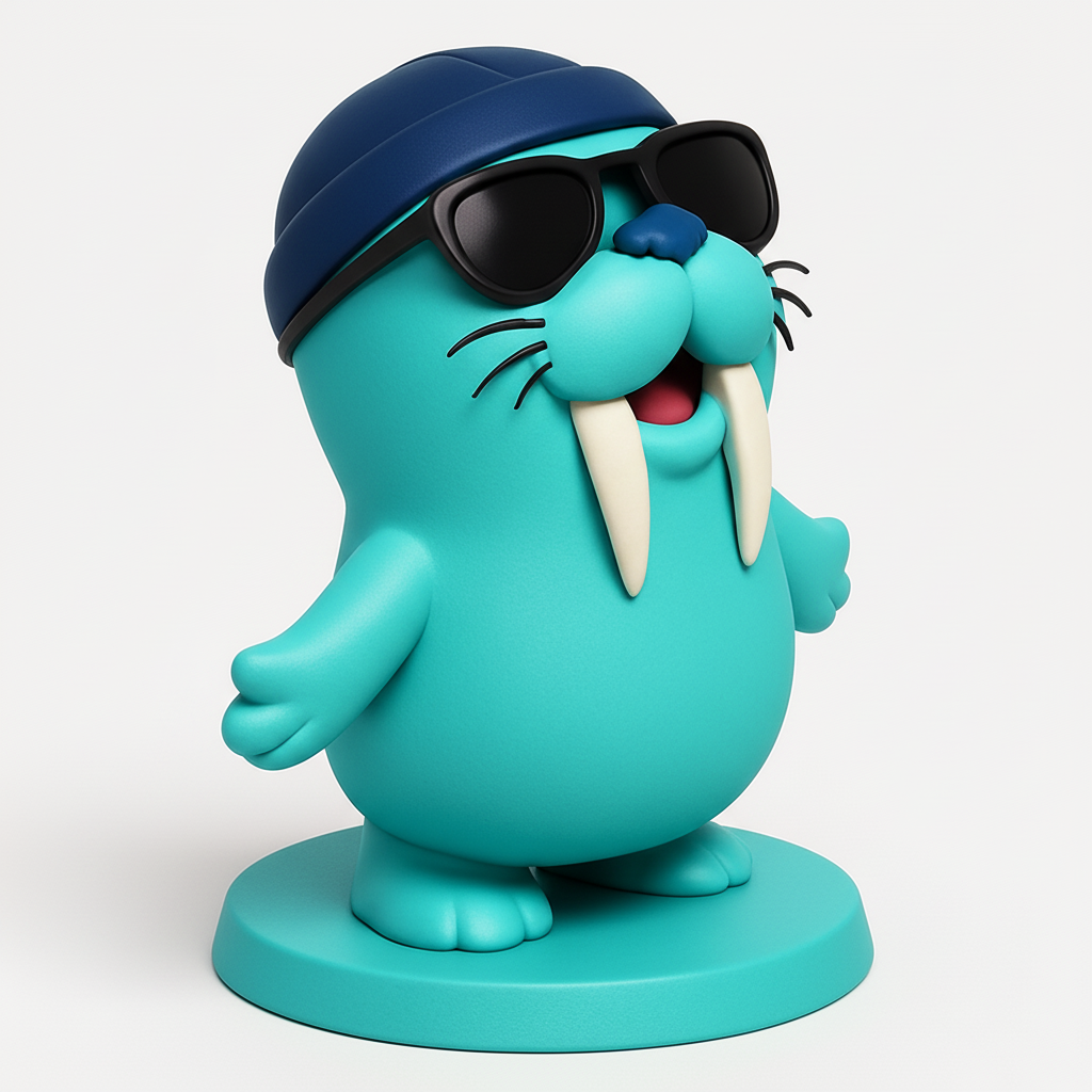 face anatomy 3d model-create 3d face model from photo_Cool Walrus Figurine: Ocean Vibes Decor