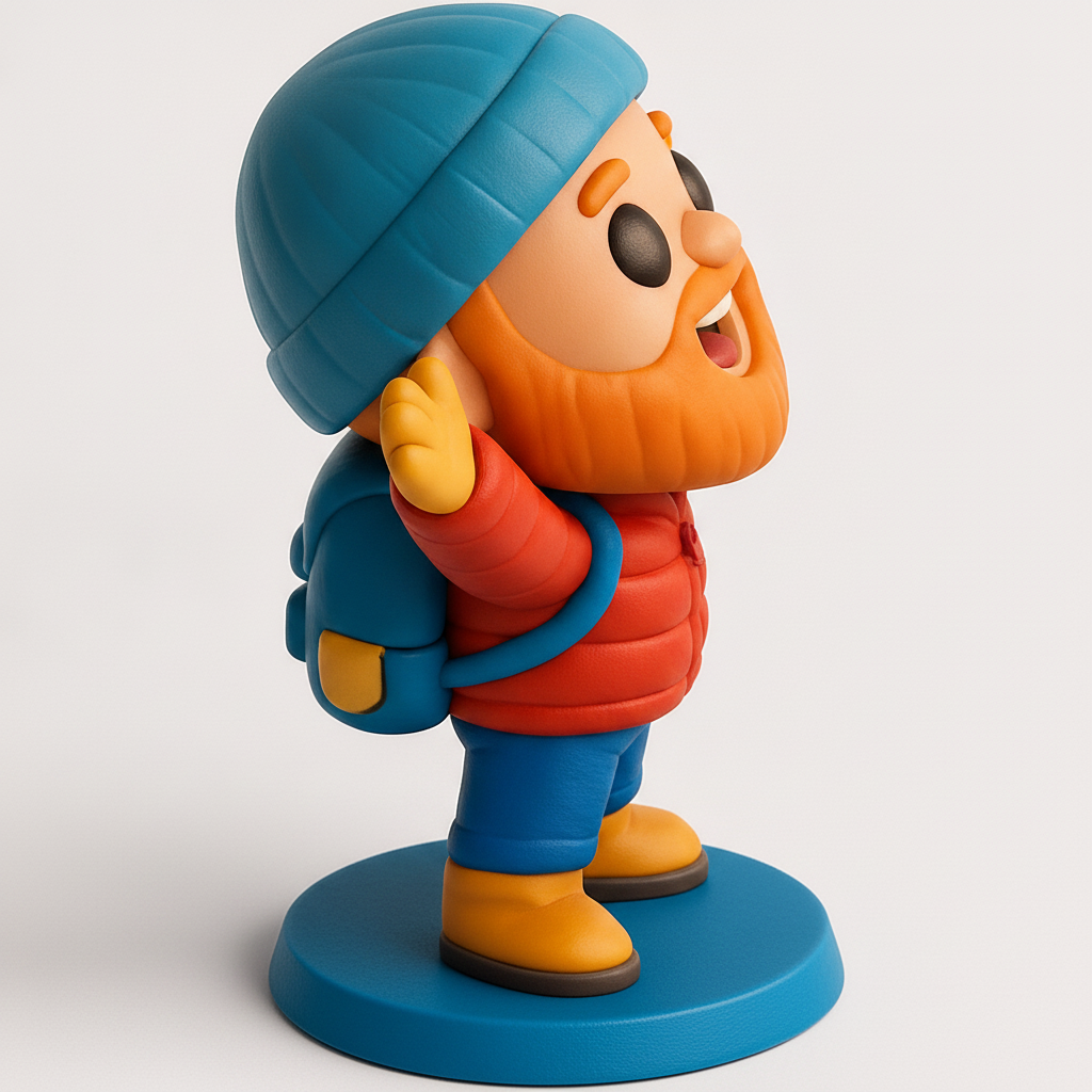 face to 3d model ai-3D portrait printing from photo_Happy Hiker: Your Joyful Desktop Adventure Companion