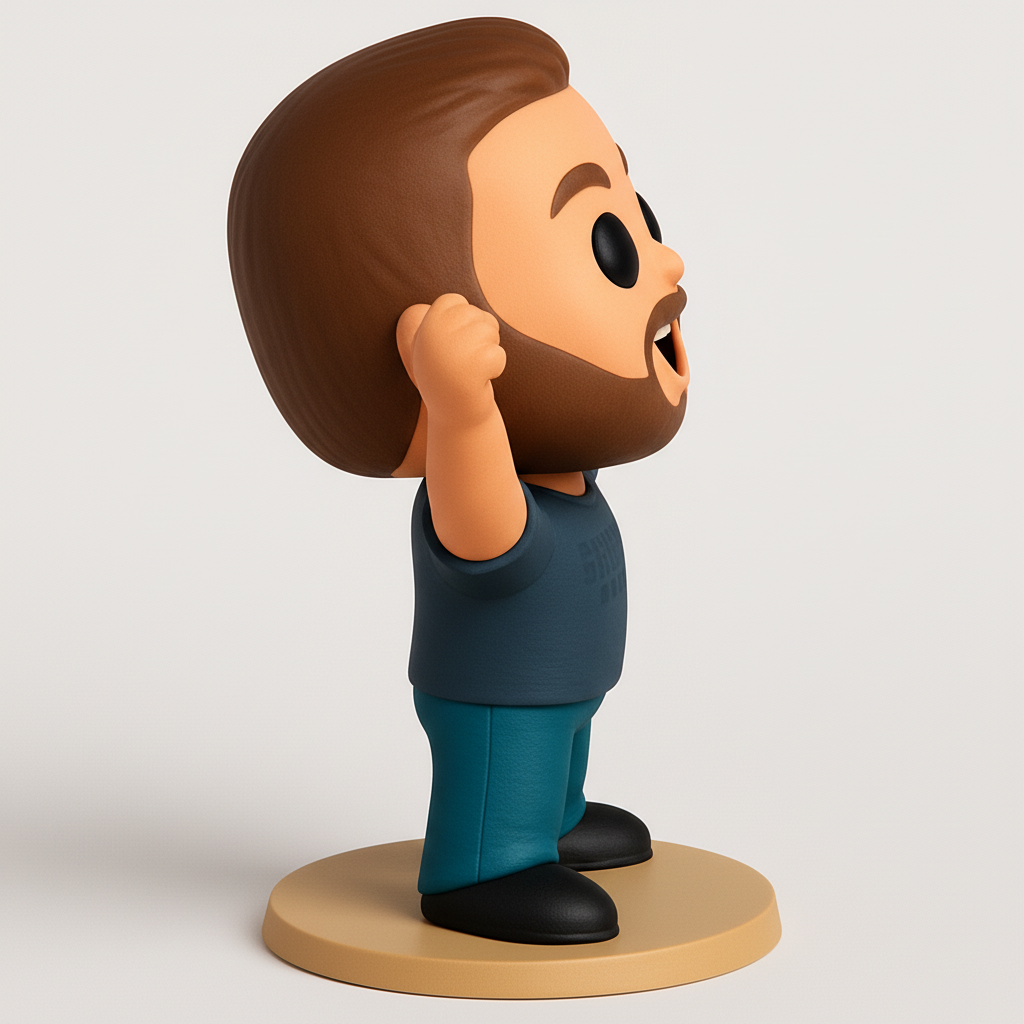 face anatomy 3d model-create 3d face model from photo_Joyful Stylized Figure: Perfect Desk Companion