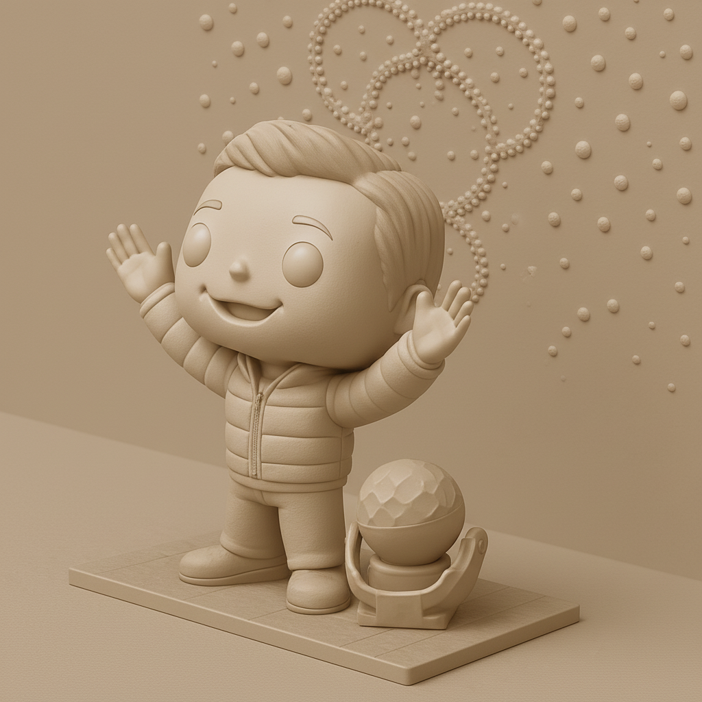 face to 3d model ai-3D portrait printing from photo_Print Your Own Cozy Winter Friend & Golf Gift Set!