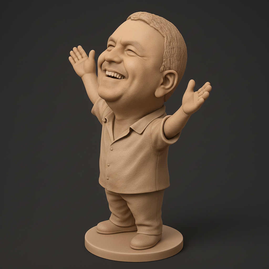 face anatomy 3d model-create 3d face model from photo_Joyful Embrace Figurine: Print Your Own Happiness