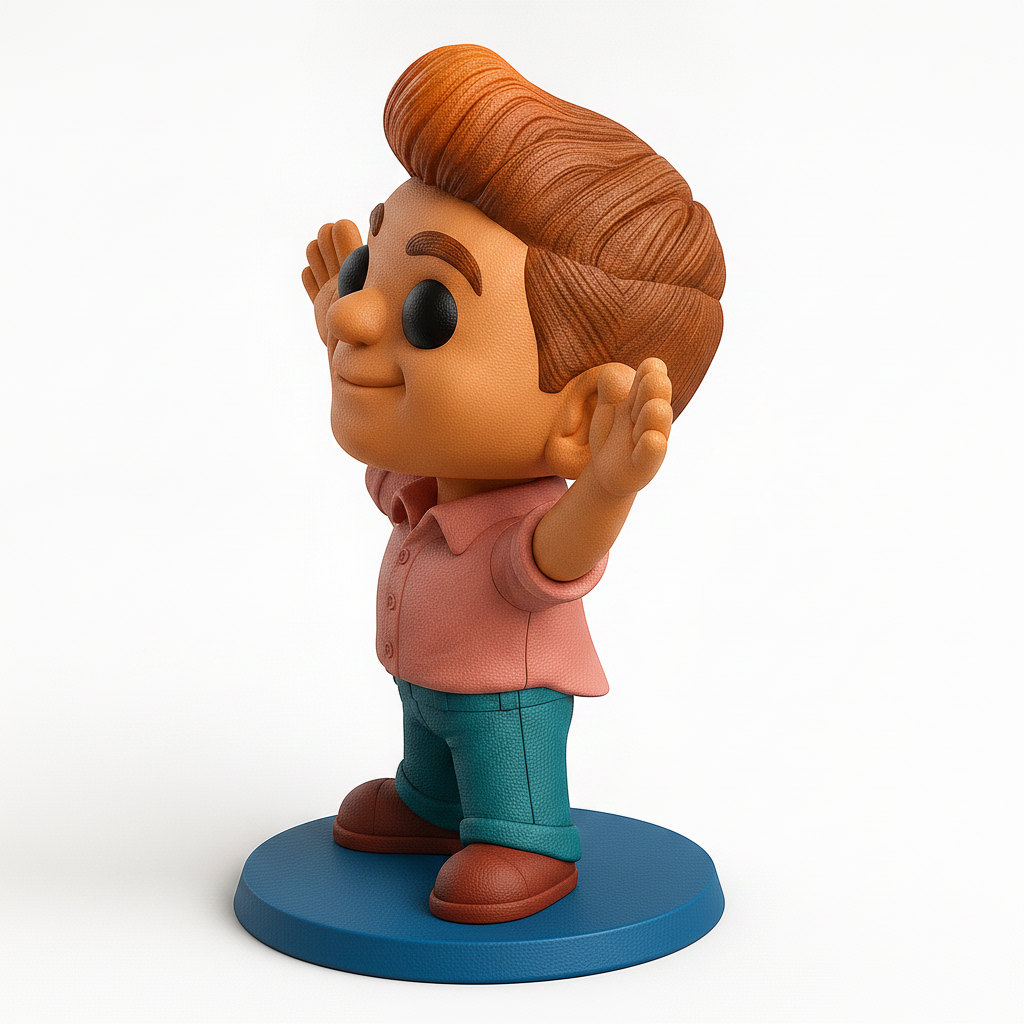face anatomy 3d model-create 3d face model from photo_Charming 'Happy Friend' Figurine - Easy 3D Print!