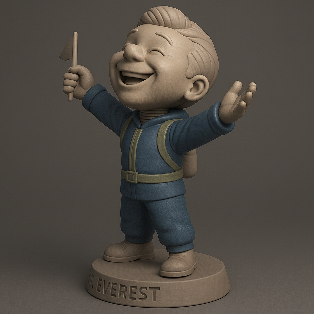 face anatomy 3d model-create 3d face model from photo_Joyful Adventurer with Flag