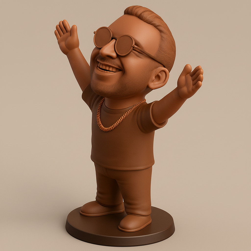 silhouette 3d printer maker-3d portrait printing_Positive Vibes Figurine: Your Desktop Cheerleader