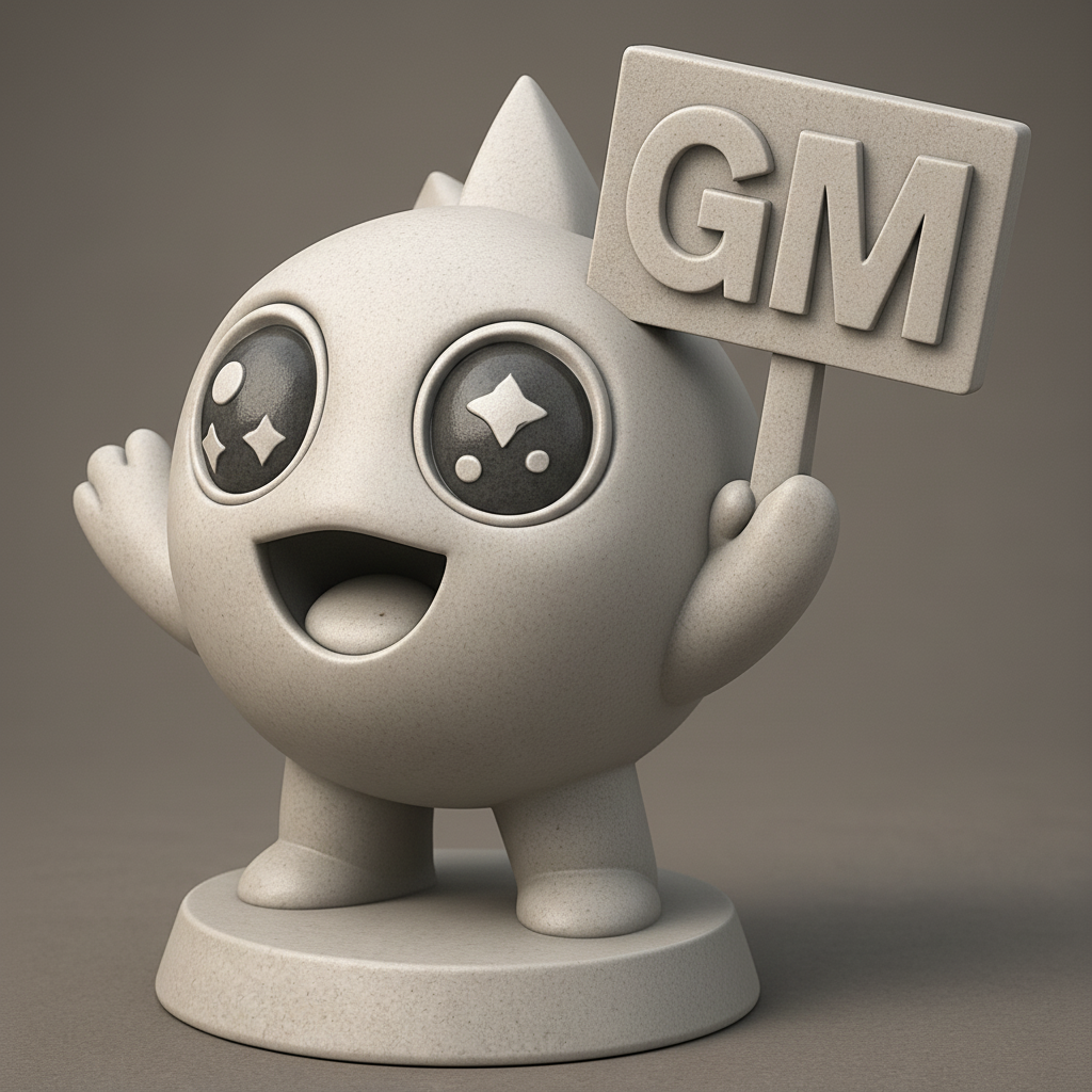 face to 3d model ai-3D portrait printing from photo_Cheerful GM Desk Buddy: Your Daily Dose of Positivity