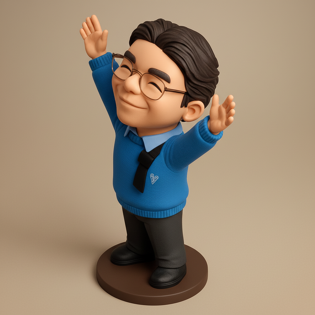 face anatomy 3d model-create 3d face model from photo_Joyful Character Figure for Printing