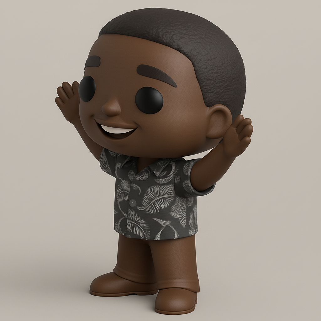 face to 3d model ai-3D portrait printing from photo_Cool Tropical Pop Art Style Figure - Print & Display!