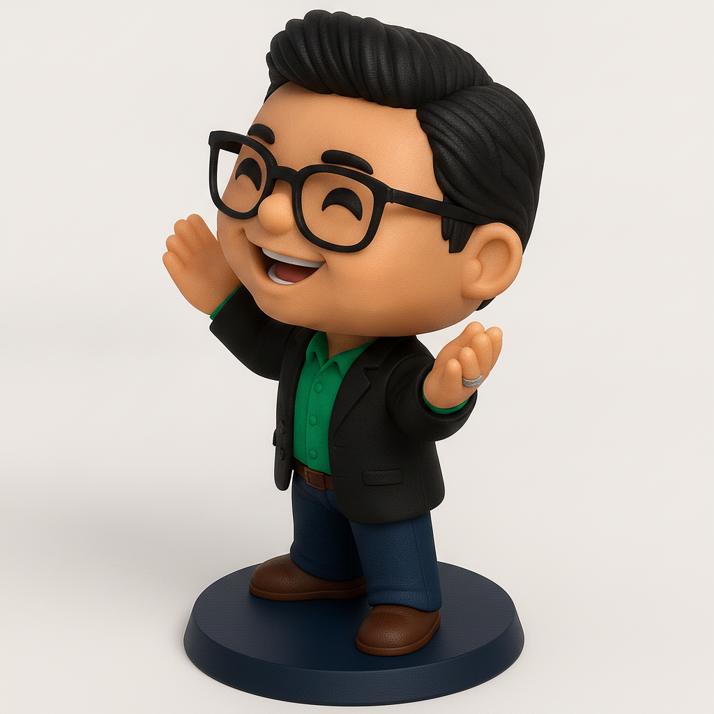 face anatomy 3d model-create 3d face model from photo_Invite Joy: Welcoming Chibi Figure 3D Print