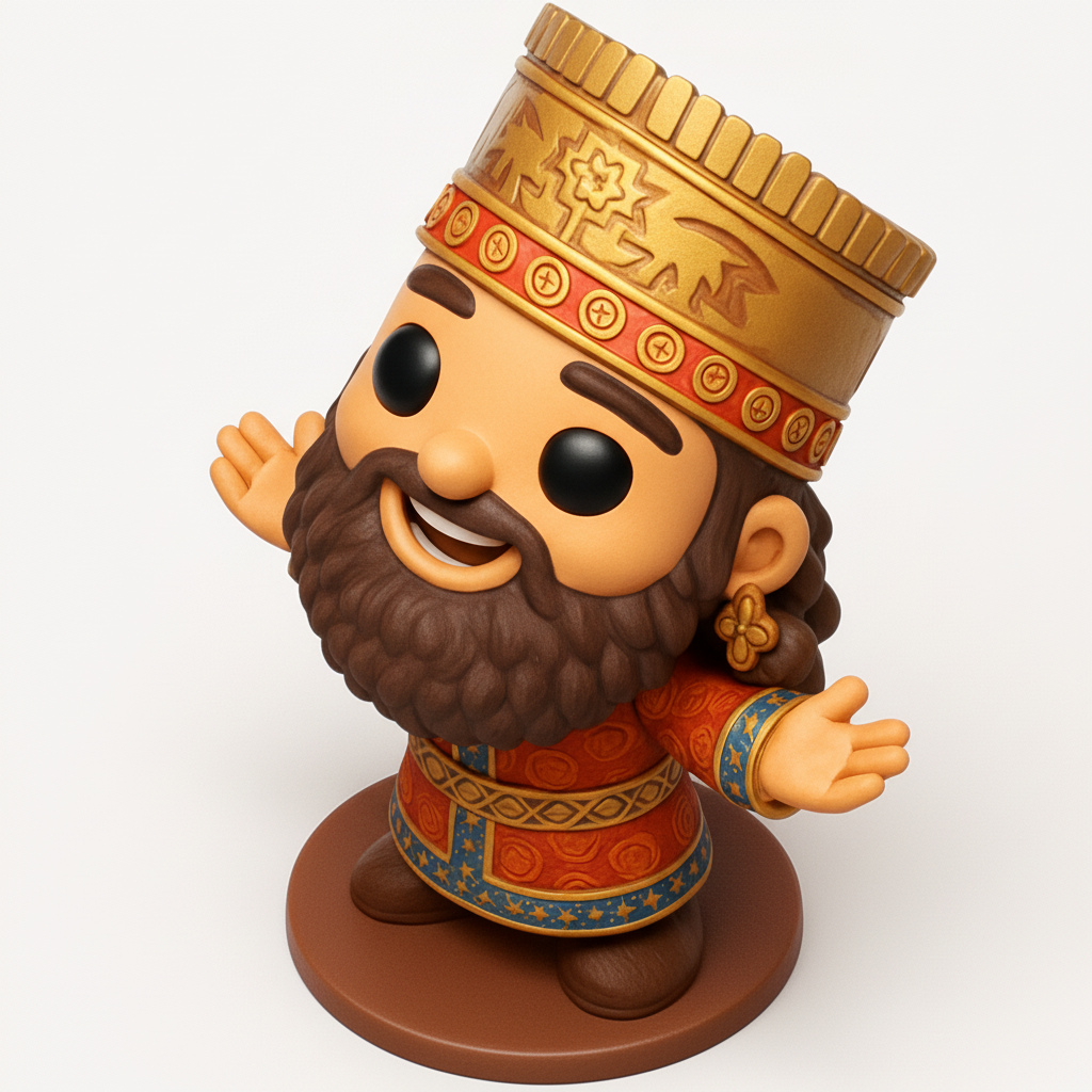 face anatomy 3d model-create 3d face model from photo_Majestic King Figurine: Ancient Empire Charm