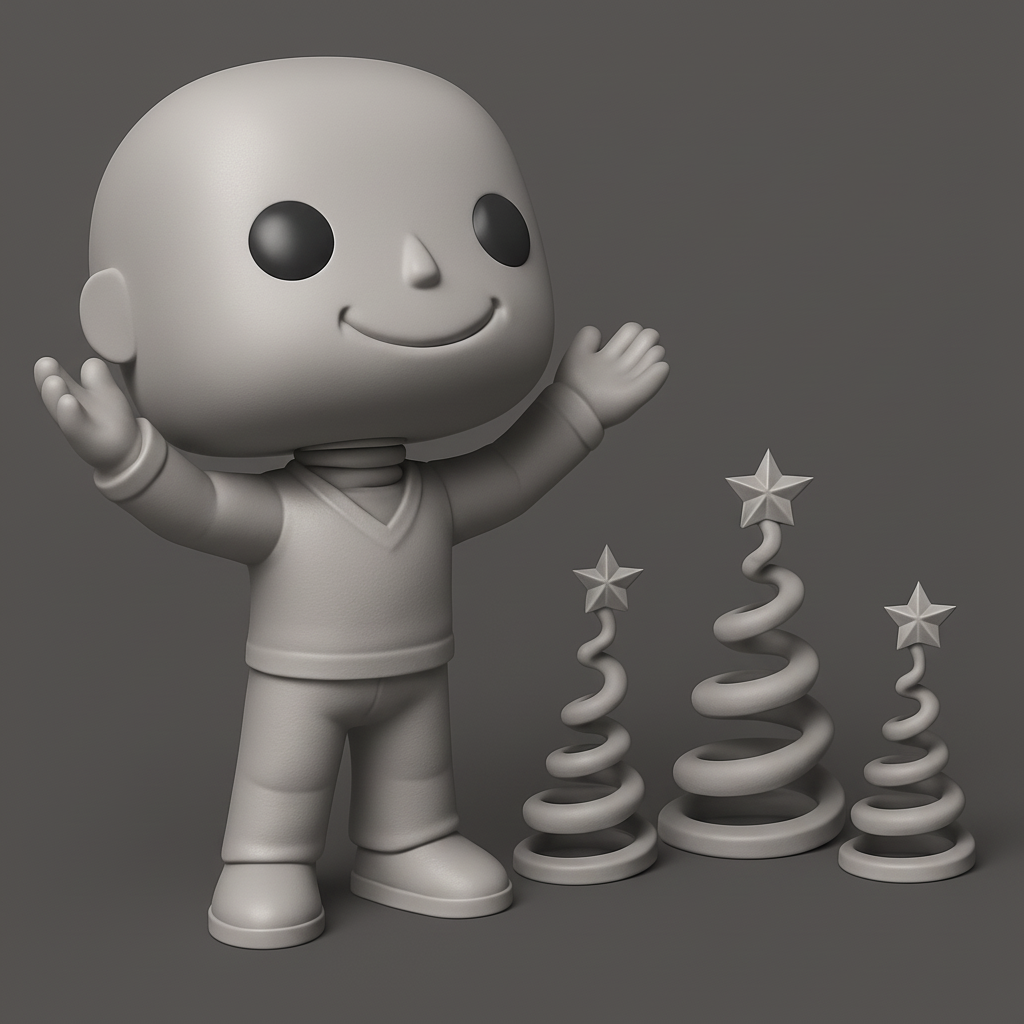 face anatomy 3d model-create 3d face model from photo_Customizable Figure & Spiral Xmas Trees Set