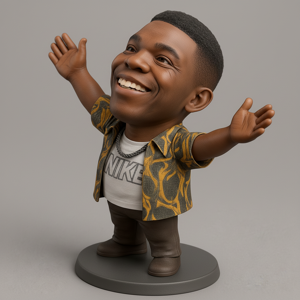 face anatomy 3d model-create 3d face model from photo_Joyful Bobblehead Figurine - Spread Positivity!