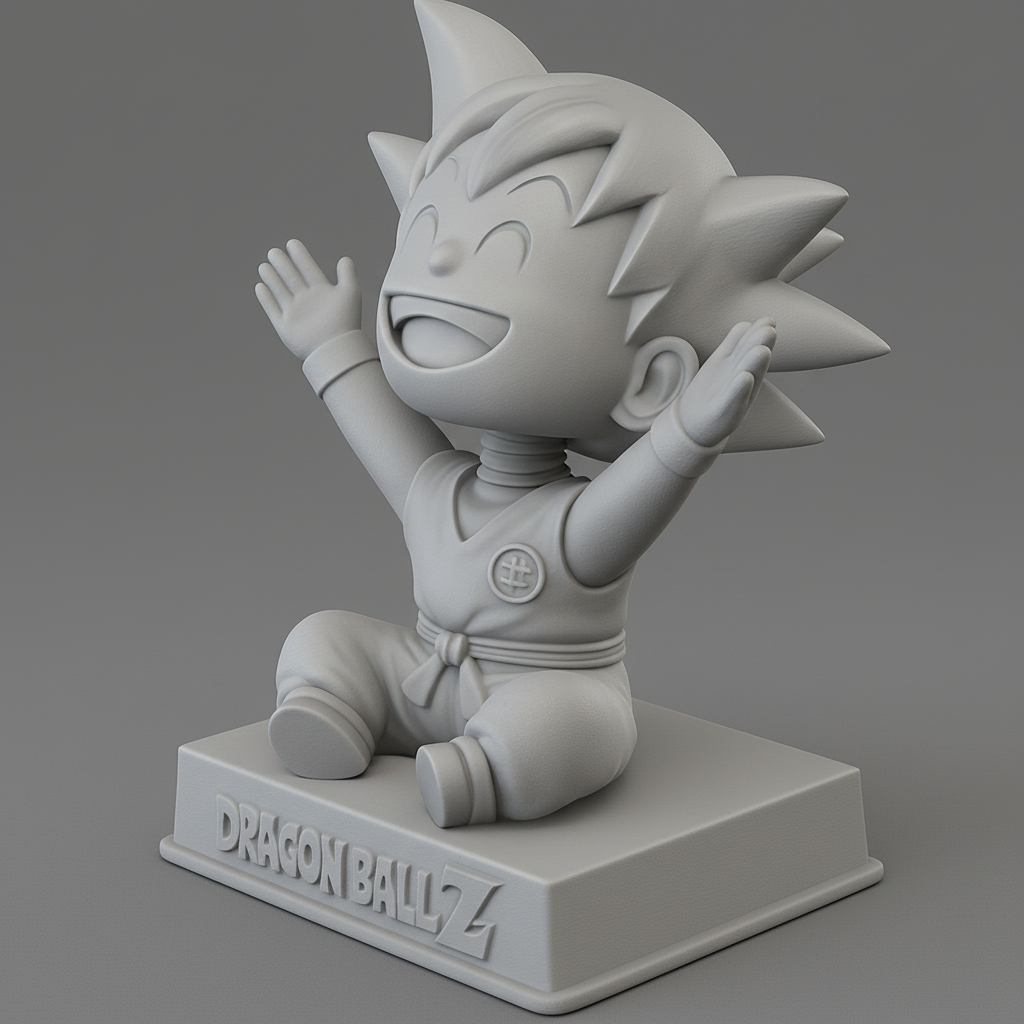 face anatomy 3d model-create 3d face model from photo_Cheerful Dragon Ball Z Character Model