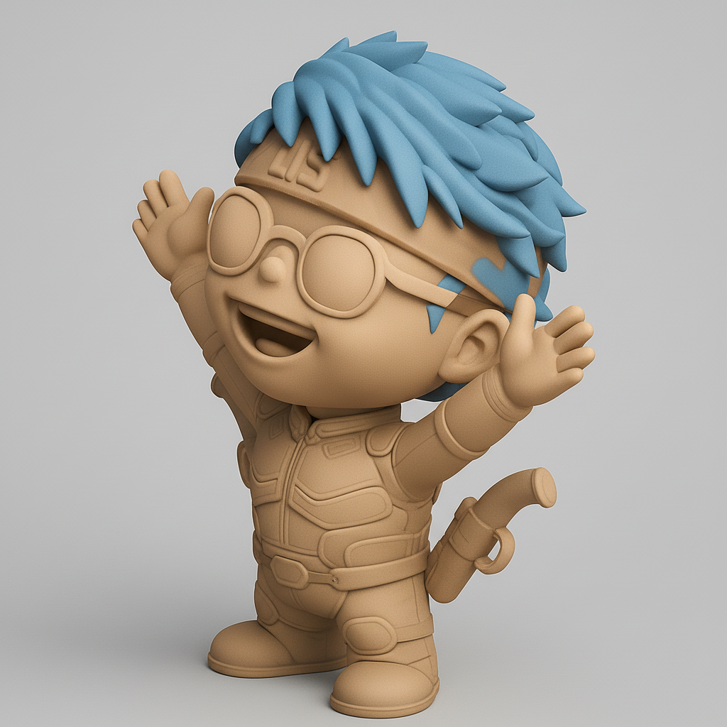 face to 3d model ai-3D portrait printing from photo_Dynamic LIS Battle Buddy Figurine - Print Your Own Hero!