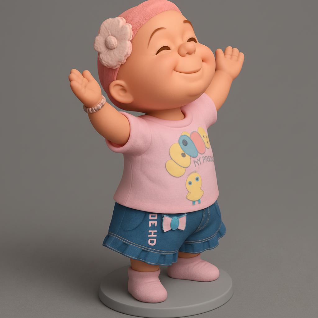 silhouette 3d printer maker-3d portrait printing_Joyful Smiling Baby: Bring Happiness to Your Space