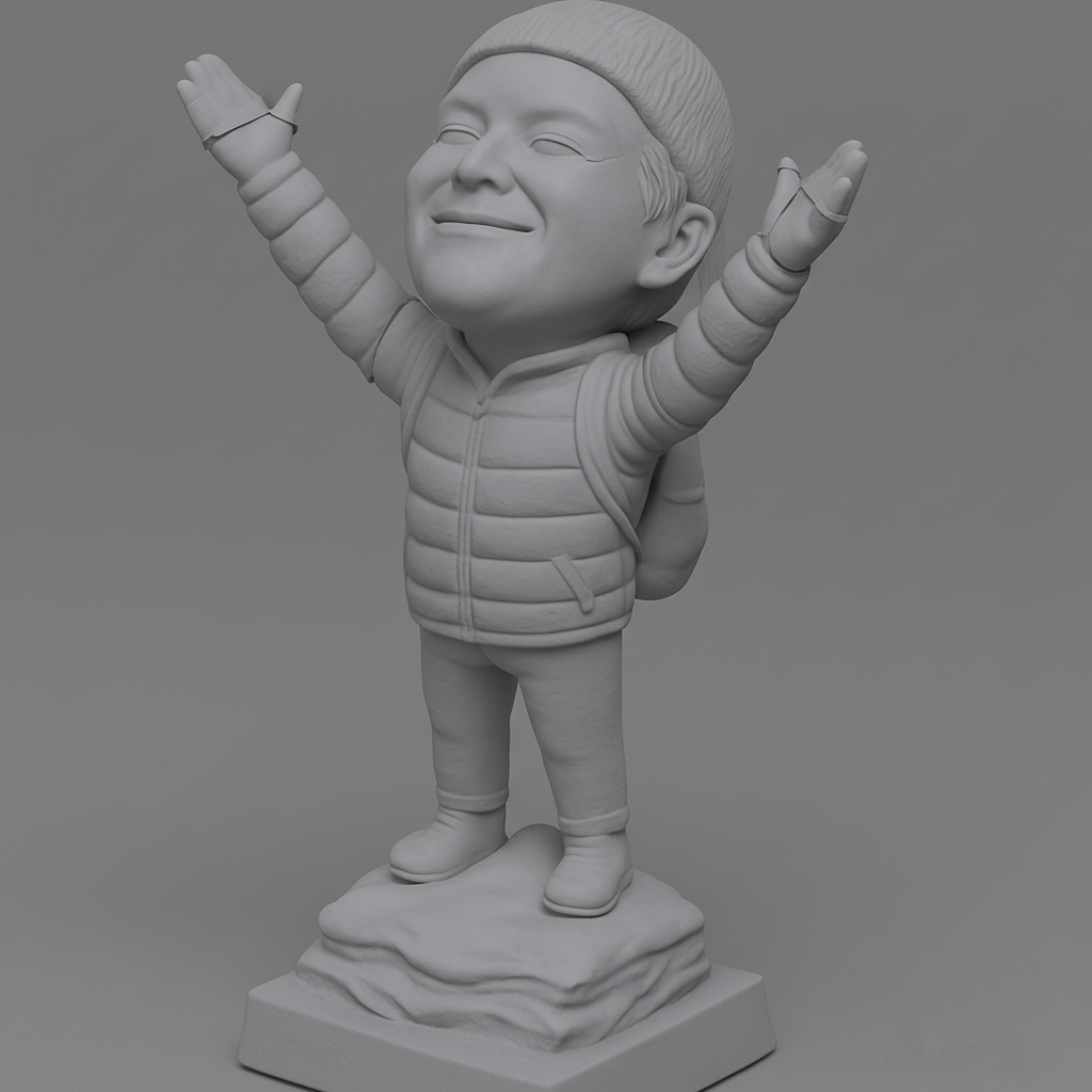 face anatomy 3d model-create 3d face model from photo_Joyful Adventurer Figurine