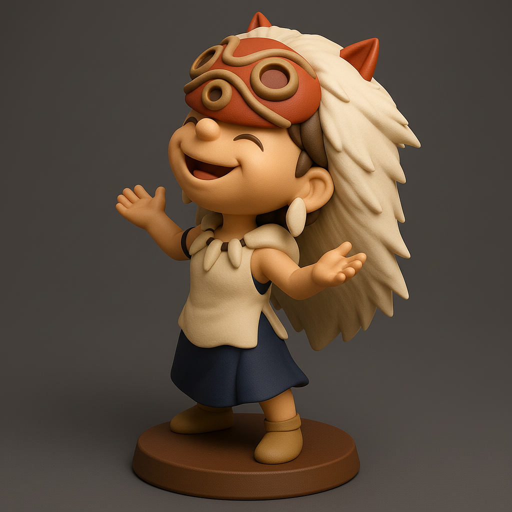 silhouette 3d printer maker-3d portrait printing_Joyful Character Figurine for 3D Printing