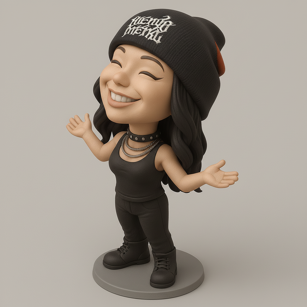 silhouette 3d printer maker-3d portrait printing_Stylish Rocker Figurine for 3D Printing