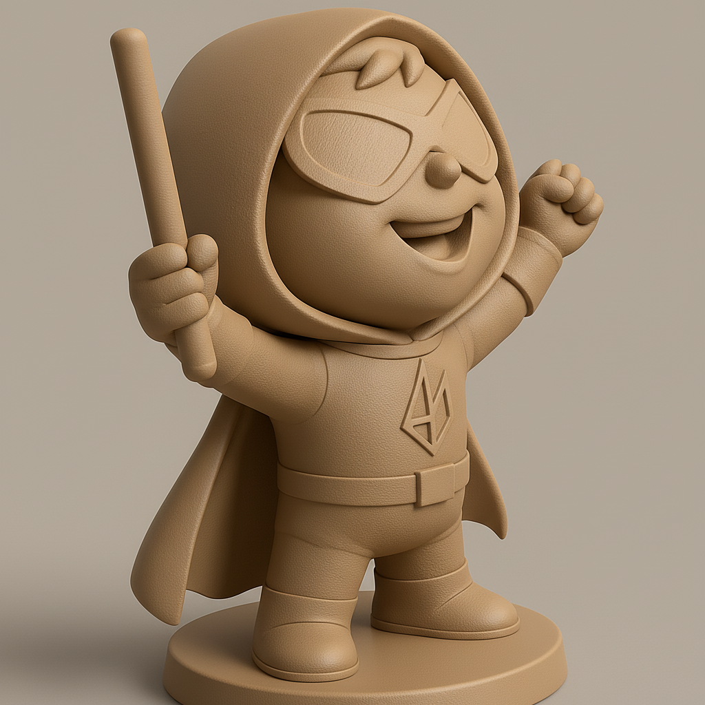 face anatomy 3d model-create 3d face model from photo_Print Your Own Chibi Hero: Staff-Wielding & Ready!