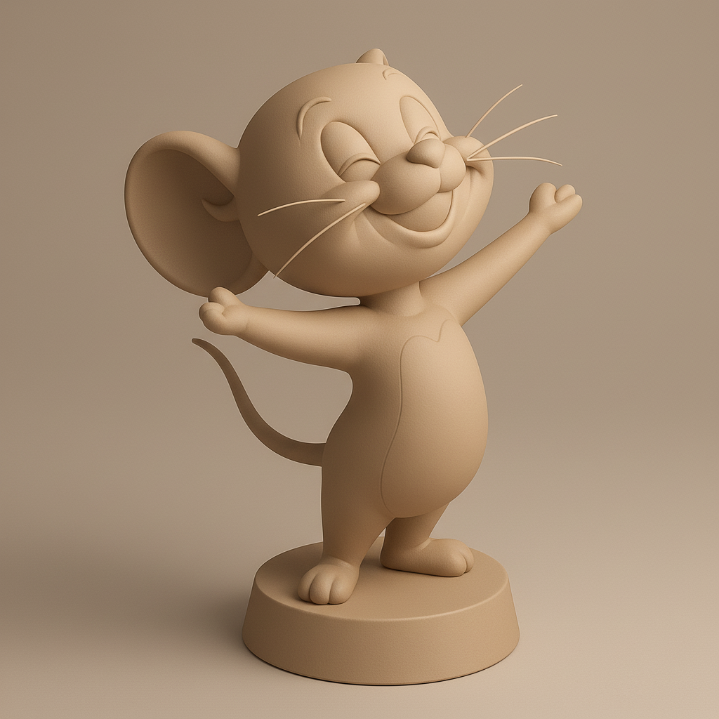 face anatomy 3d model-create 3d face model from photo_Joyful Cartoon Mouse Figurine
