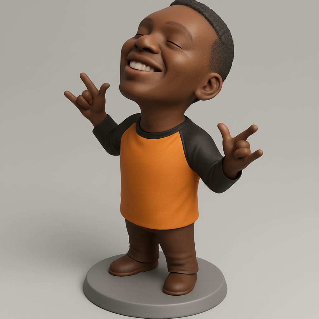face to 3d model ai-3D portrait printing from photo_MAX1Nl Rocker Boy Figurine - Expressive Fun Print!