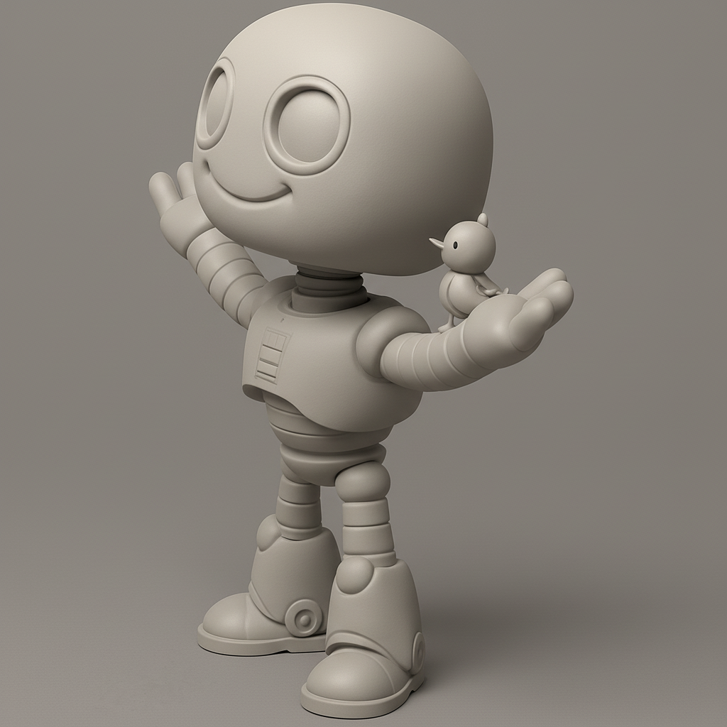 face anatomy 3d model-create 3d face model from photo_Roz Robot & Baby Brightbill