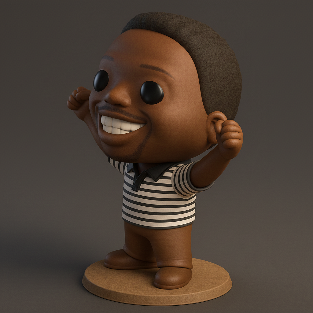 face anatomy 3d model-create 3d face model from photo_Joyful Character Figurine - Celebrate Success!