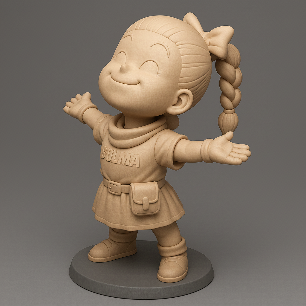 silhouette 3d printer maker-3d portrait printing_Cheerful Character Figurine for Printing