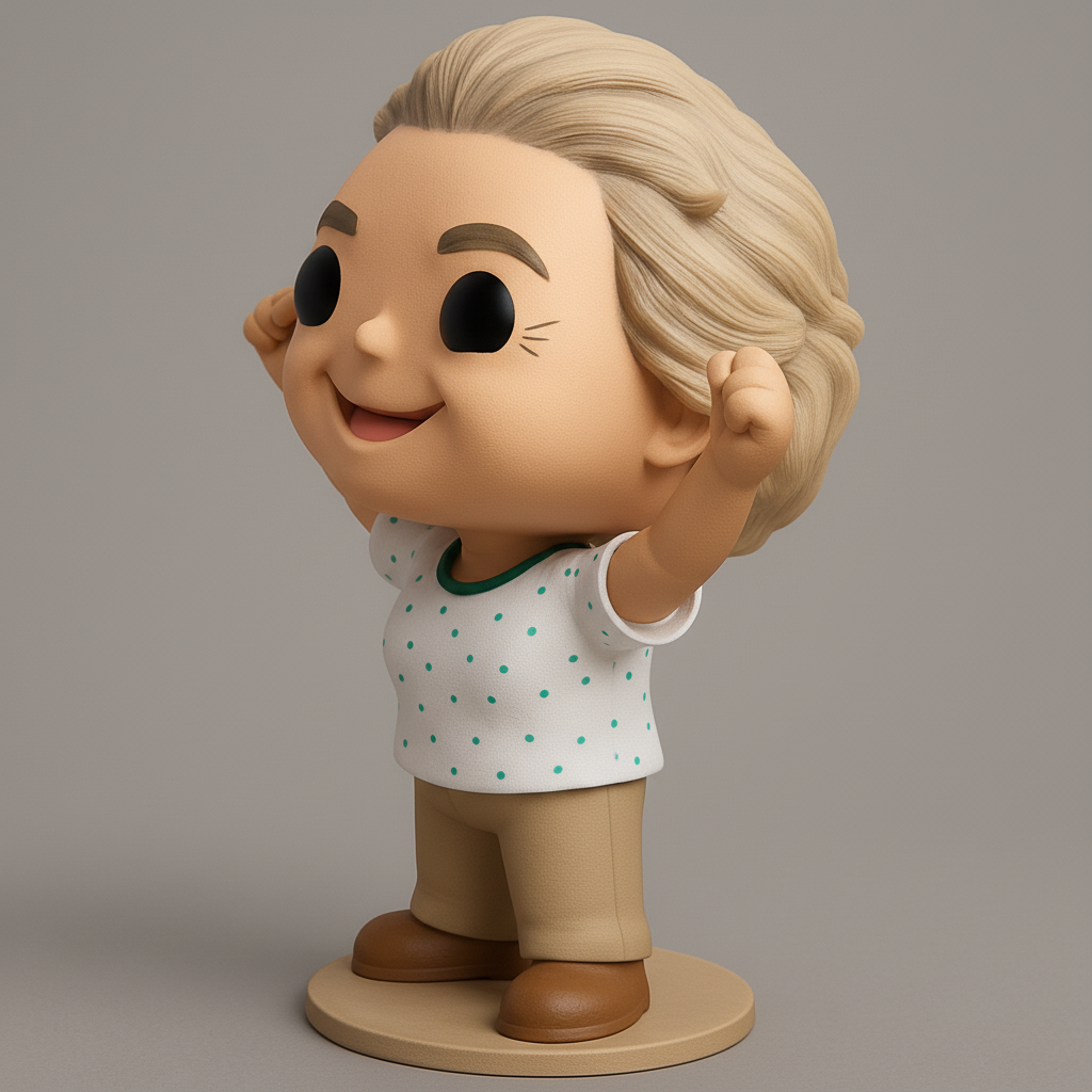 face anatomy 3d model-create 3d face model from photo_Happy Pop Art Style Character Model