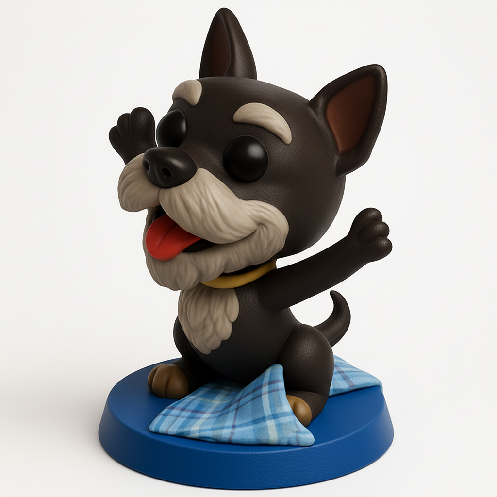 face to 3d model ai-3D portrait printing from photo_Waving Doggo Pal - Print Your Own Joyful Desk Decor!