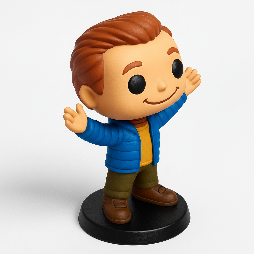 face anatomy 3d model-create 3d face model from photo_Adorable Smiling Boy Bobblehead: Print Your Own Pal!