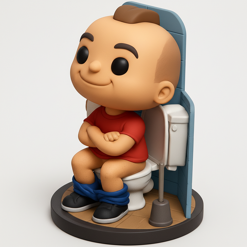 face anatomy 3d model-create 3d face model from photo_Smiling Potty Pal Desk Decor