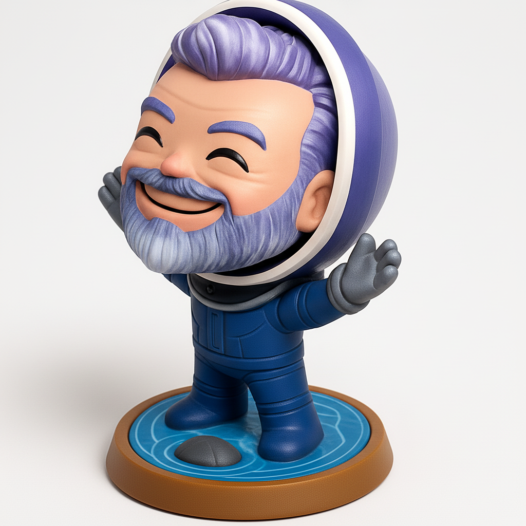 face anatomy 3d model-create 3d face model from photo_Welcoming Space Explorer Figurine - Spreading Joy