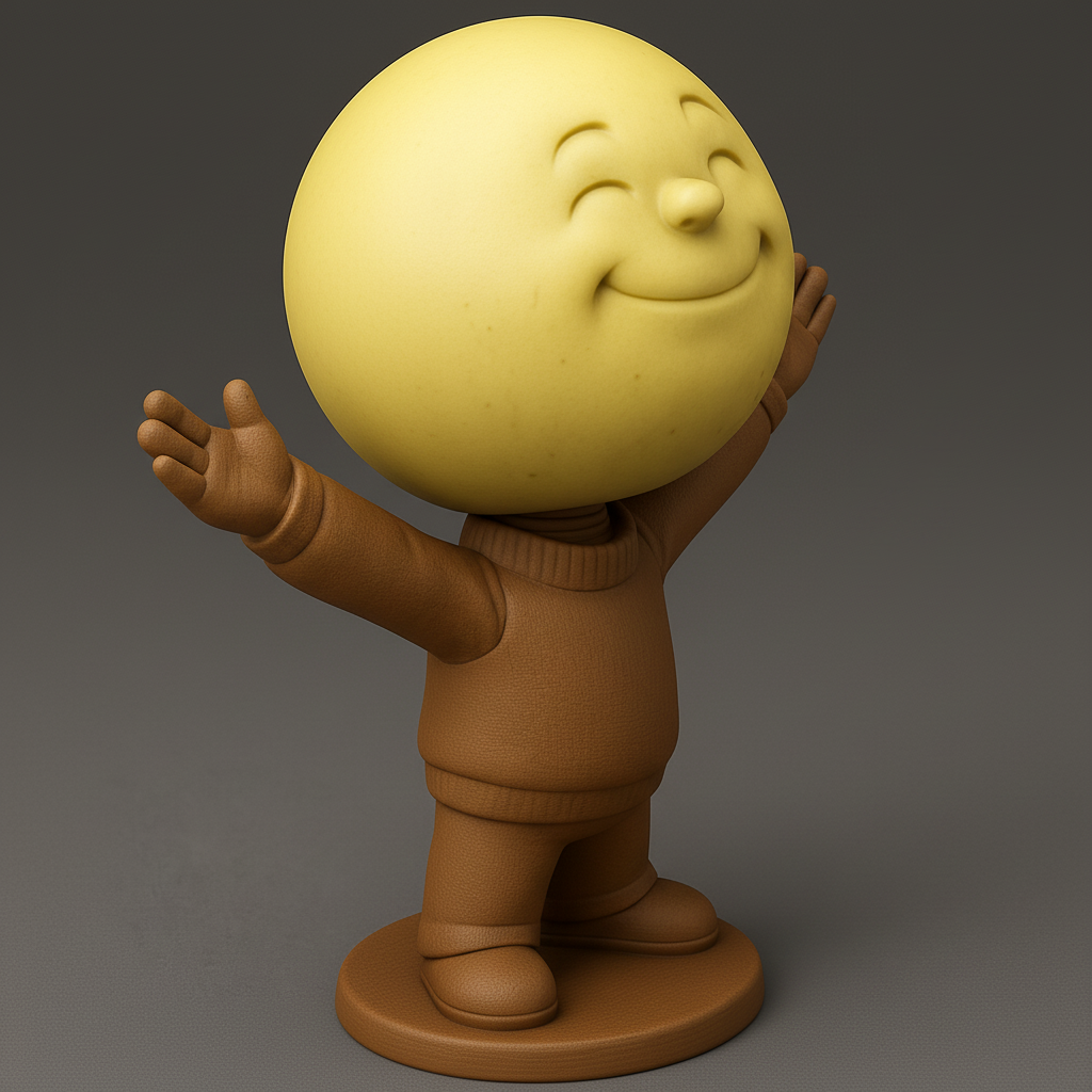 face anatomy 3d model-create 3d face model from photo_Happy Hug Bobblehead: Cheerful Desk Companion