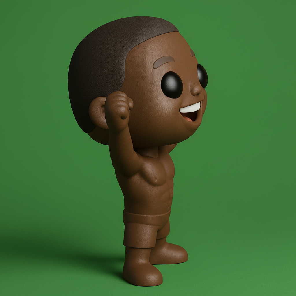 face to 3d model ai-3D portrait printing from photo_Smiling Hero Funko-Inspired Collectible