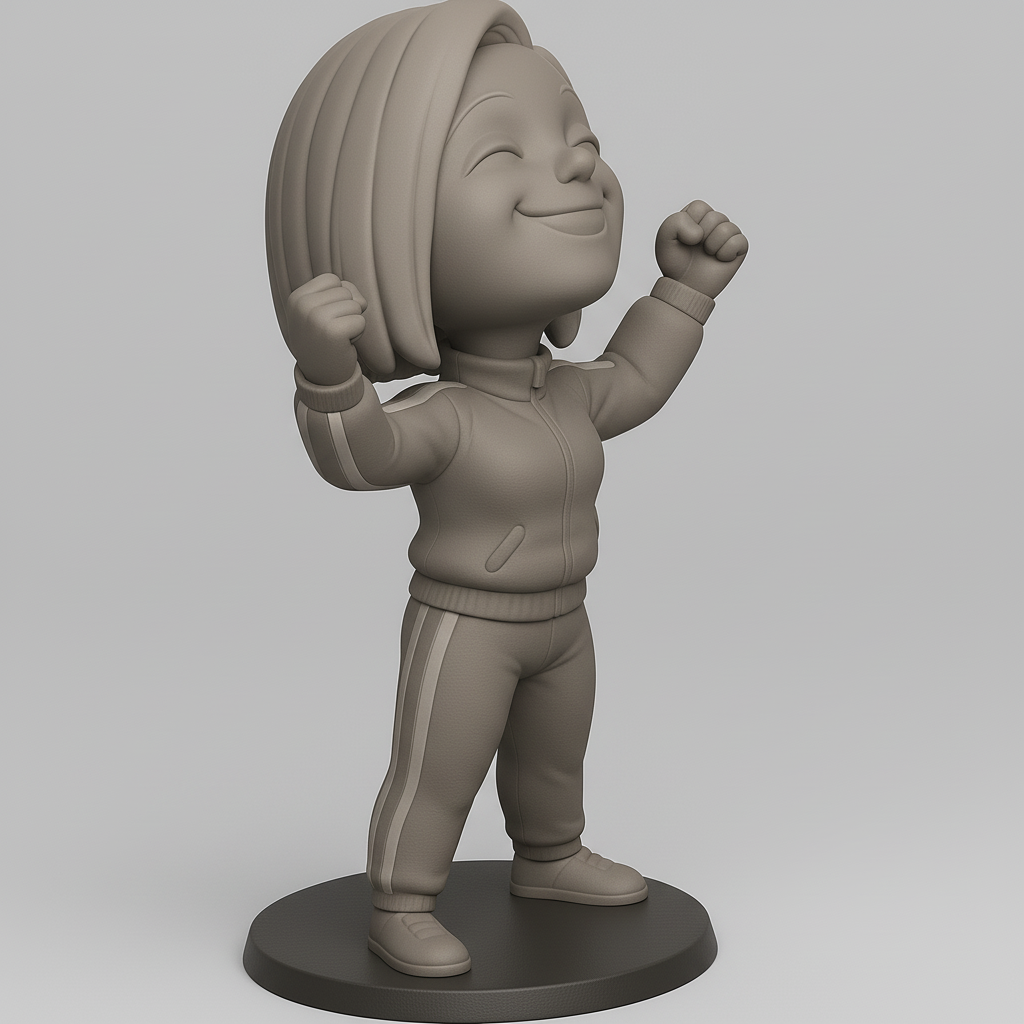 face anatomy 3d model-create 3d face model from photo_Cheerful Champion Figurine