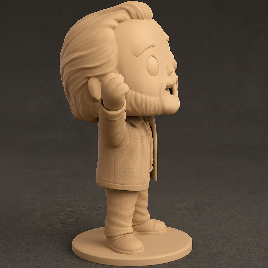 face to 3d model ai-3D portrait printing from photo_Iconic Bearded Director Funko-Style Figure